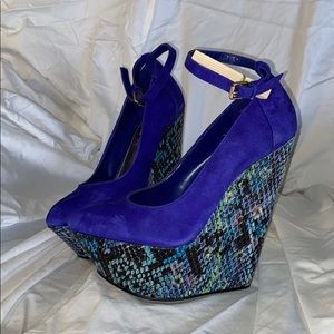 WILD PAIR FAUX SNAKE SKIN PLATFORMS